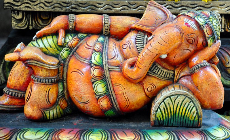 Lord Ganesha Wood Carving